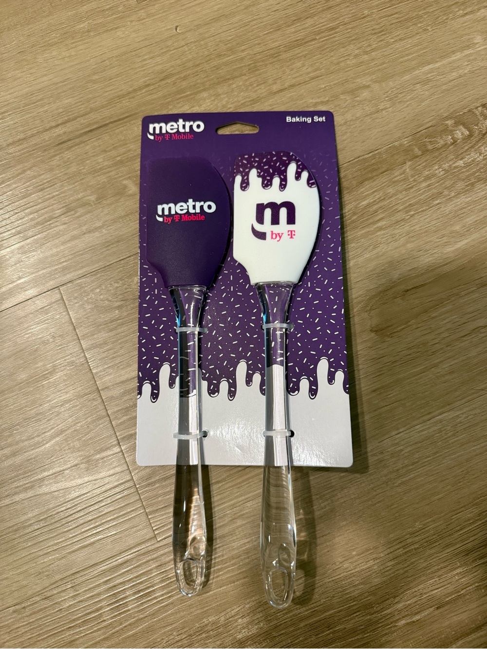 Purple & White Silicone Spatula Set - 2 Piece